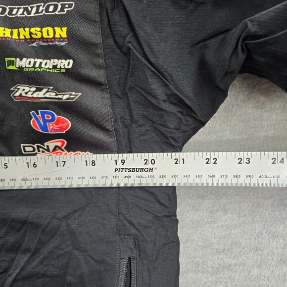 Monster x Kawasaki Boy Racing Jacket Large Black Fleece Lined Logo Full Zip Y2K - Picture 6 of 13